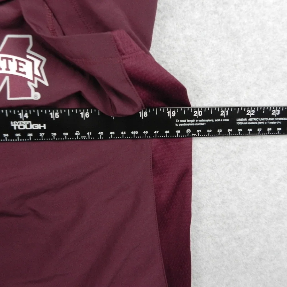 Mississippi State Bulldogs Polo Shirt Top Womens Medium Adidas Golf Short Sleeve